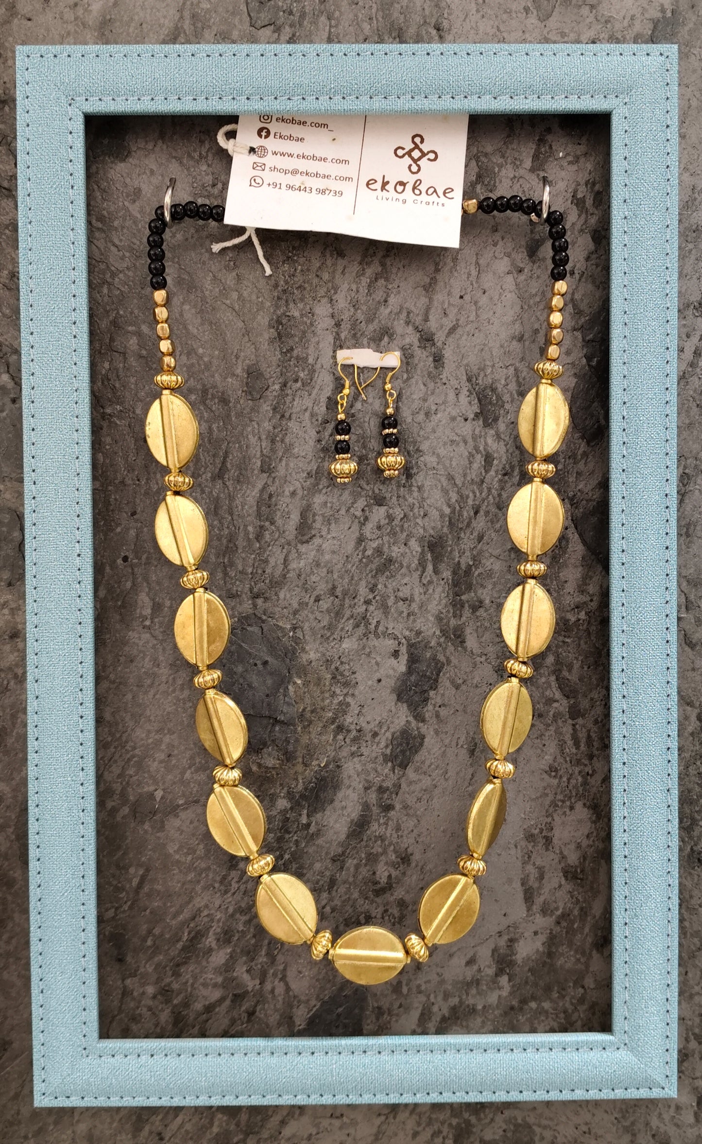 Necklace Tribal Disk w earrings