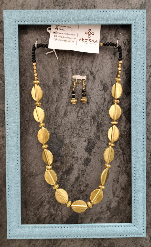 Necklace Tribal Disk w earrings