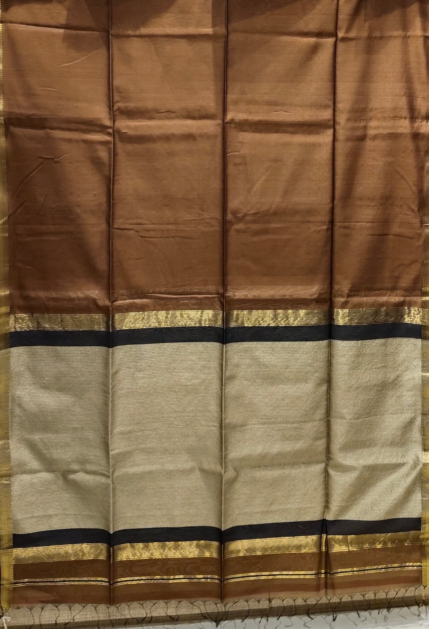 Saree Maheshwari Jute Pallu