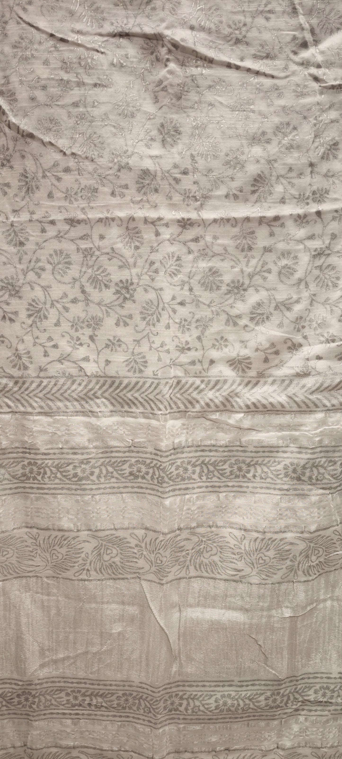 Saree linen Block printed