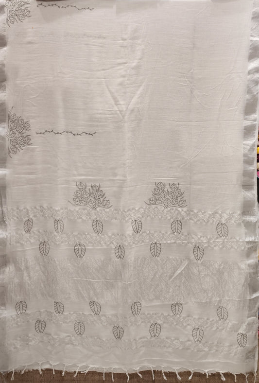 Saree Linen/Cotton Gond Painting