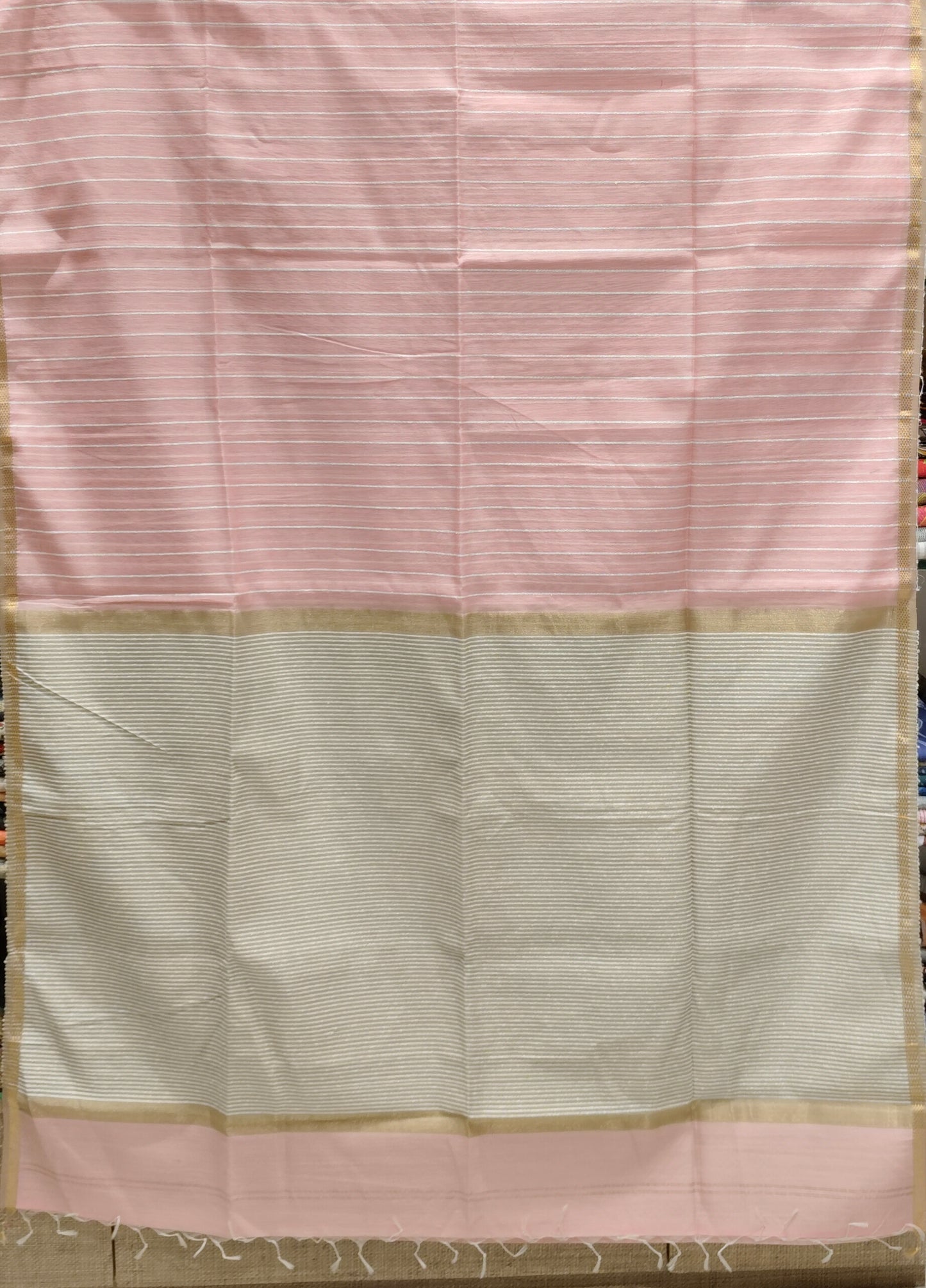 Saree Maheshwari Jute Pallu
