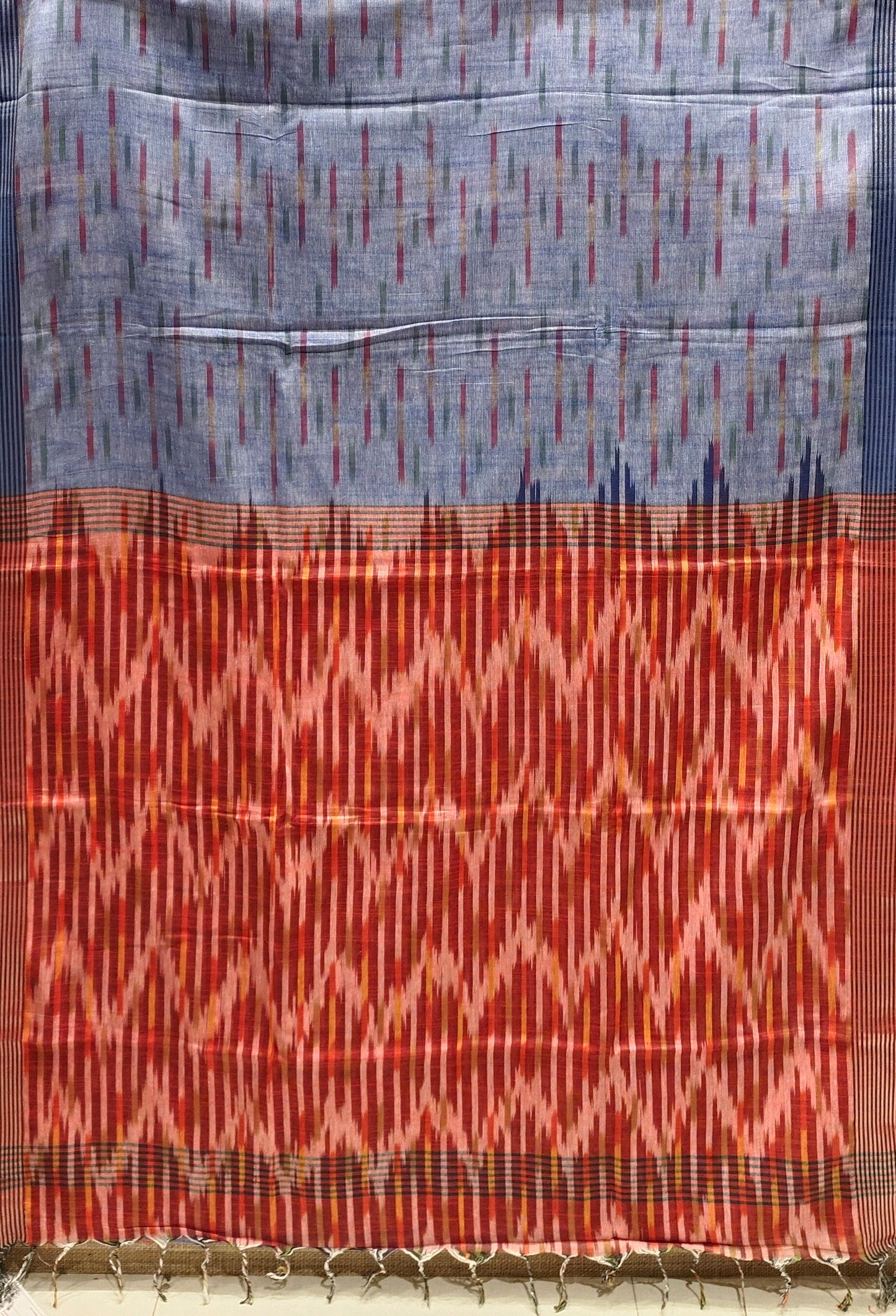 Saree Linen-Cotton Ikat