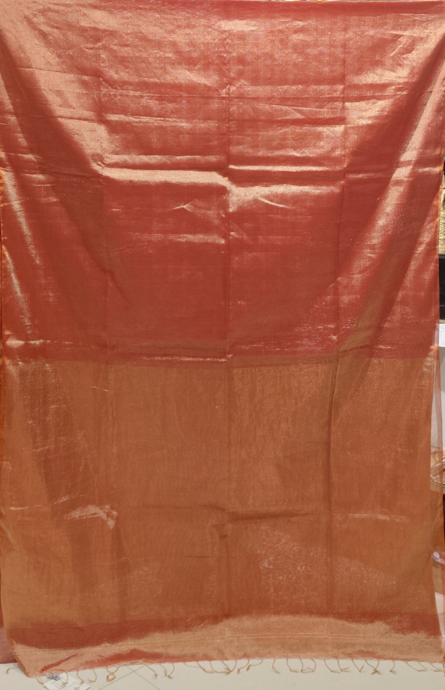 Saree Maheshwari Tissue with border