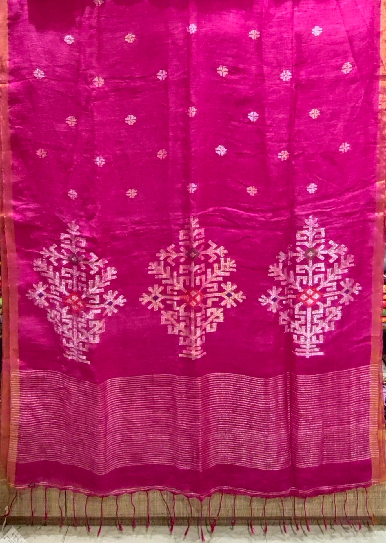 Linen by Linen Jamdami Zari Saree