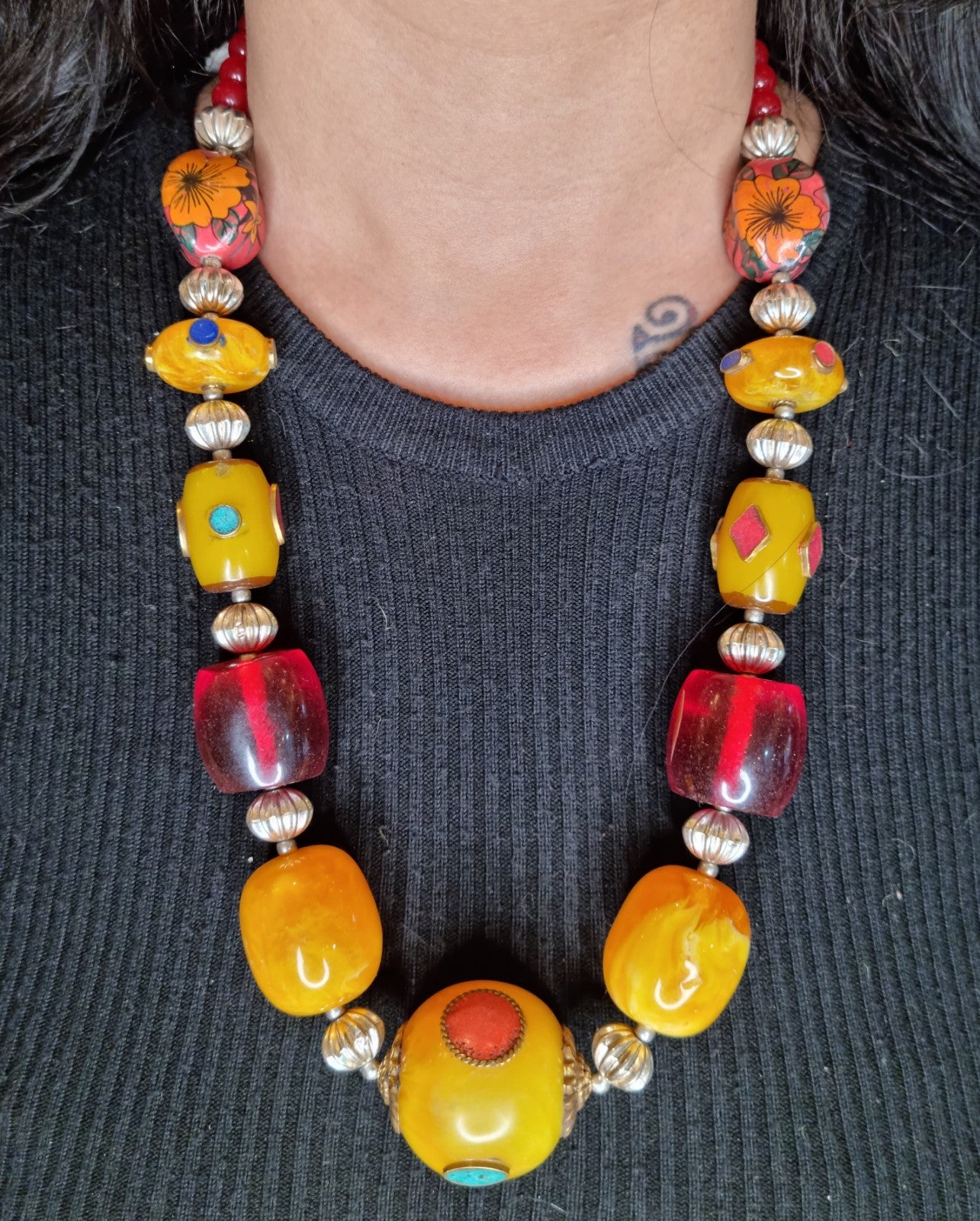 Nepalese Multi Overlay Necklace