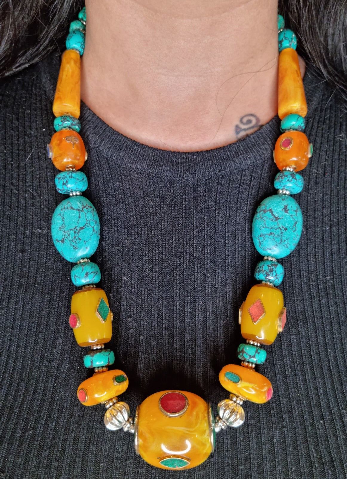 Nepalese Multi Overlay Necklace