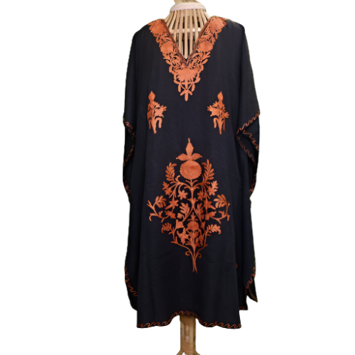 Embroidery size neutrals kaftan