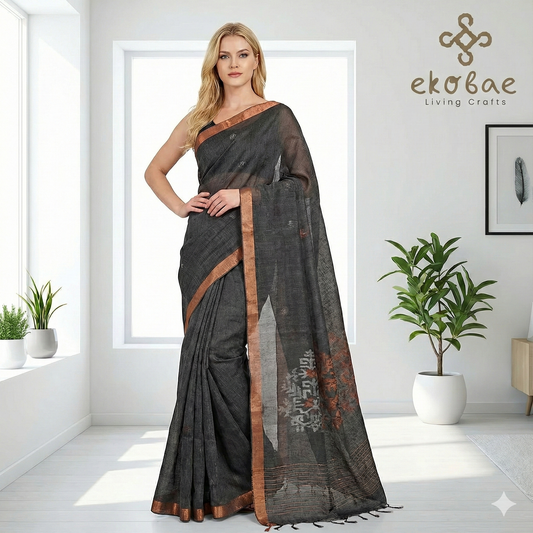Linen by Linen Jamdani Saree