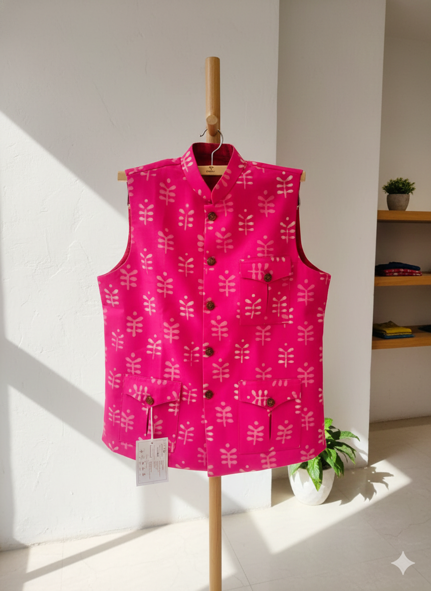 Handmade Khadi Nehru Jacket