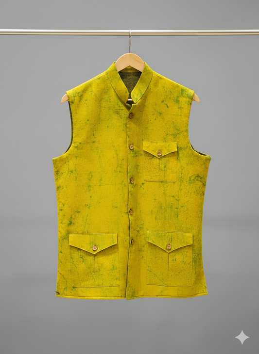 Handmade Khadi Nehru Jacket