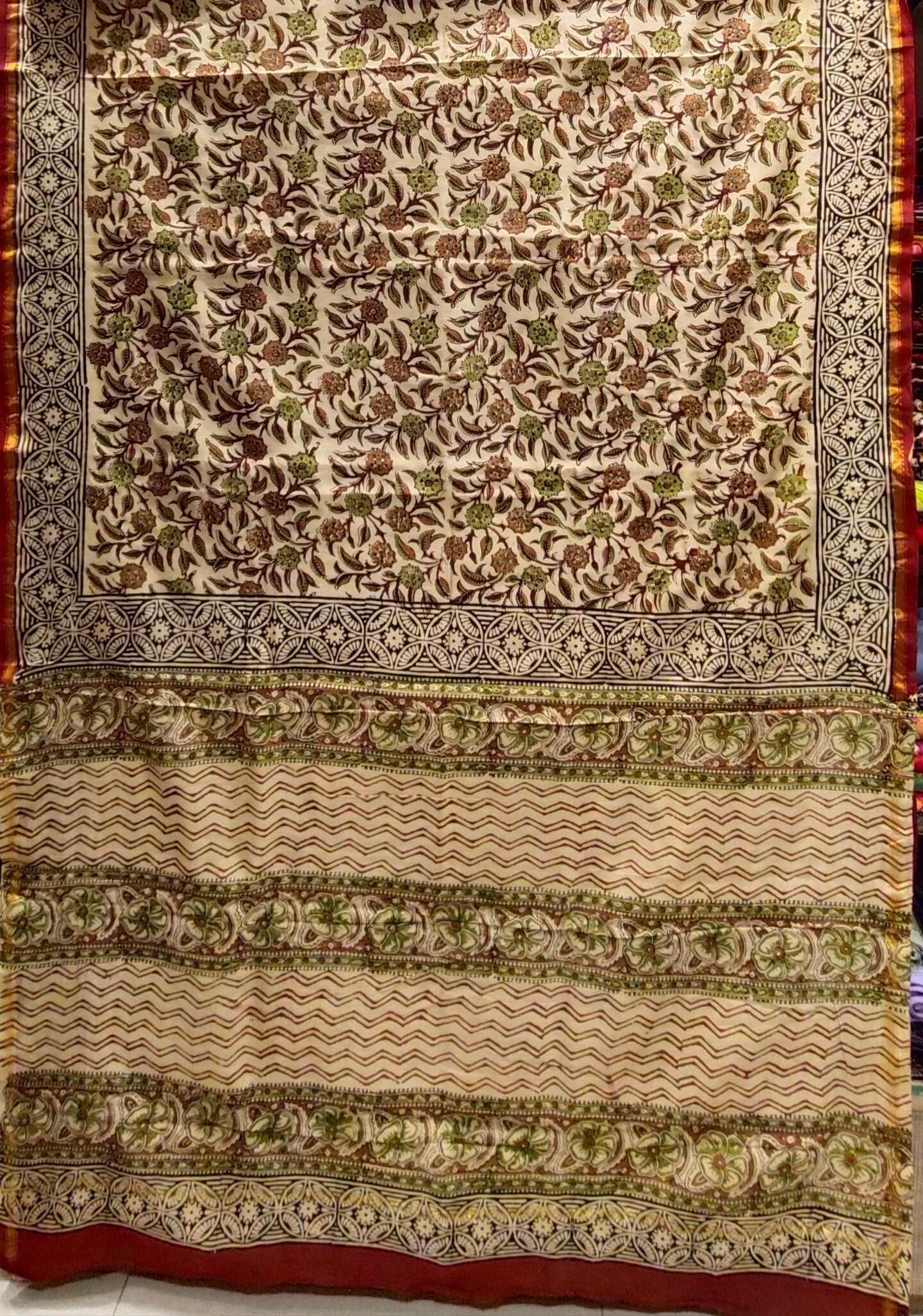 Saree Chanderi Kalamkari