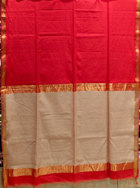 Saree Maheshwari Jute Pallu