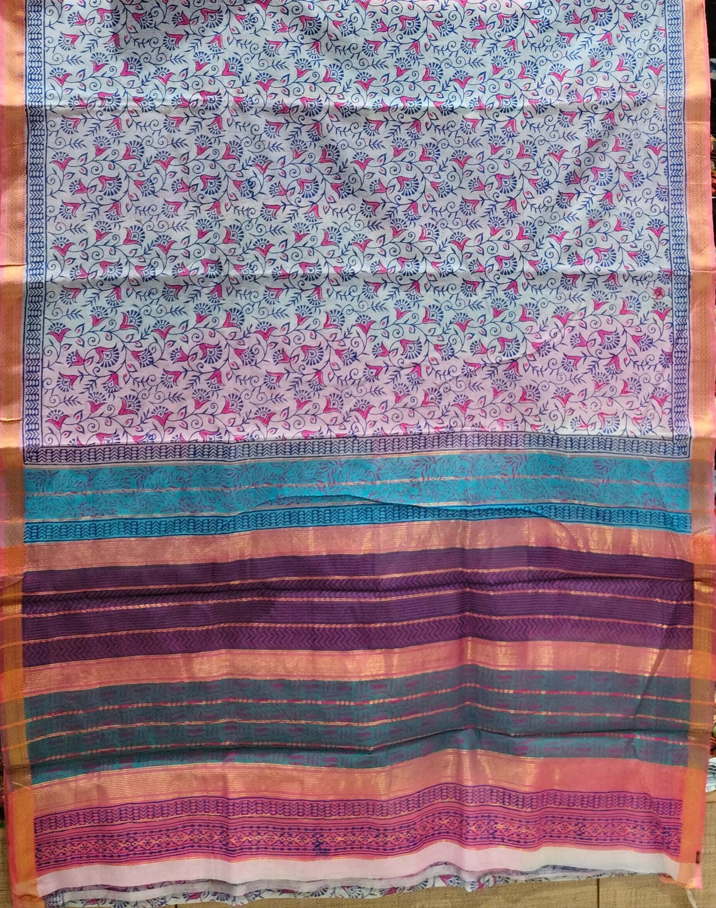 Saree Handloom Maheshwari Block