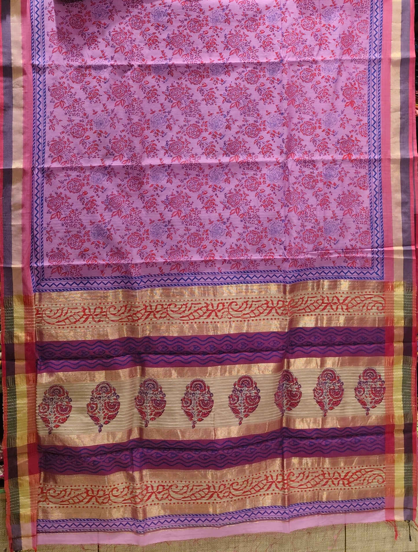 Saree Handloom Maheshwari Block