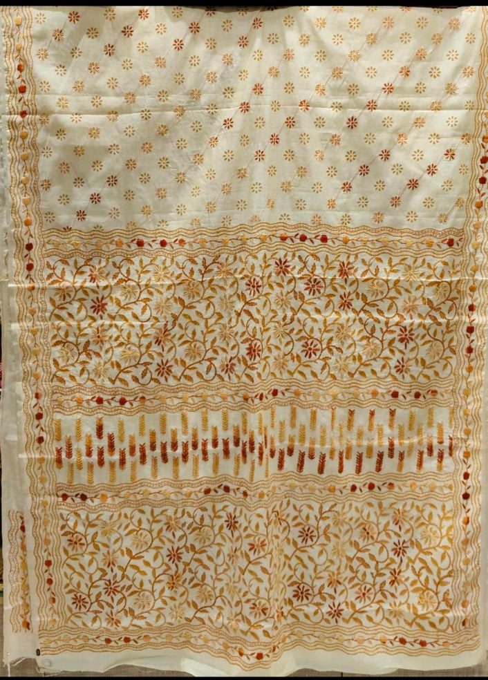 Saree Chanderi Kantha