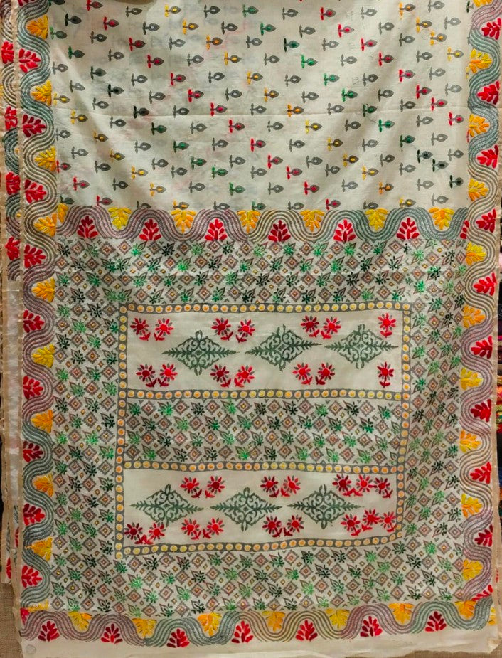 Saree Chanderi Kantha