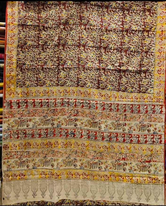 Saree Mul Cotton Kalamkari