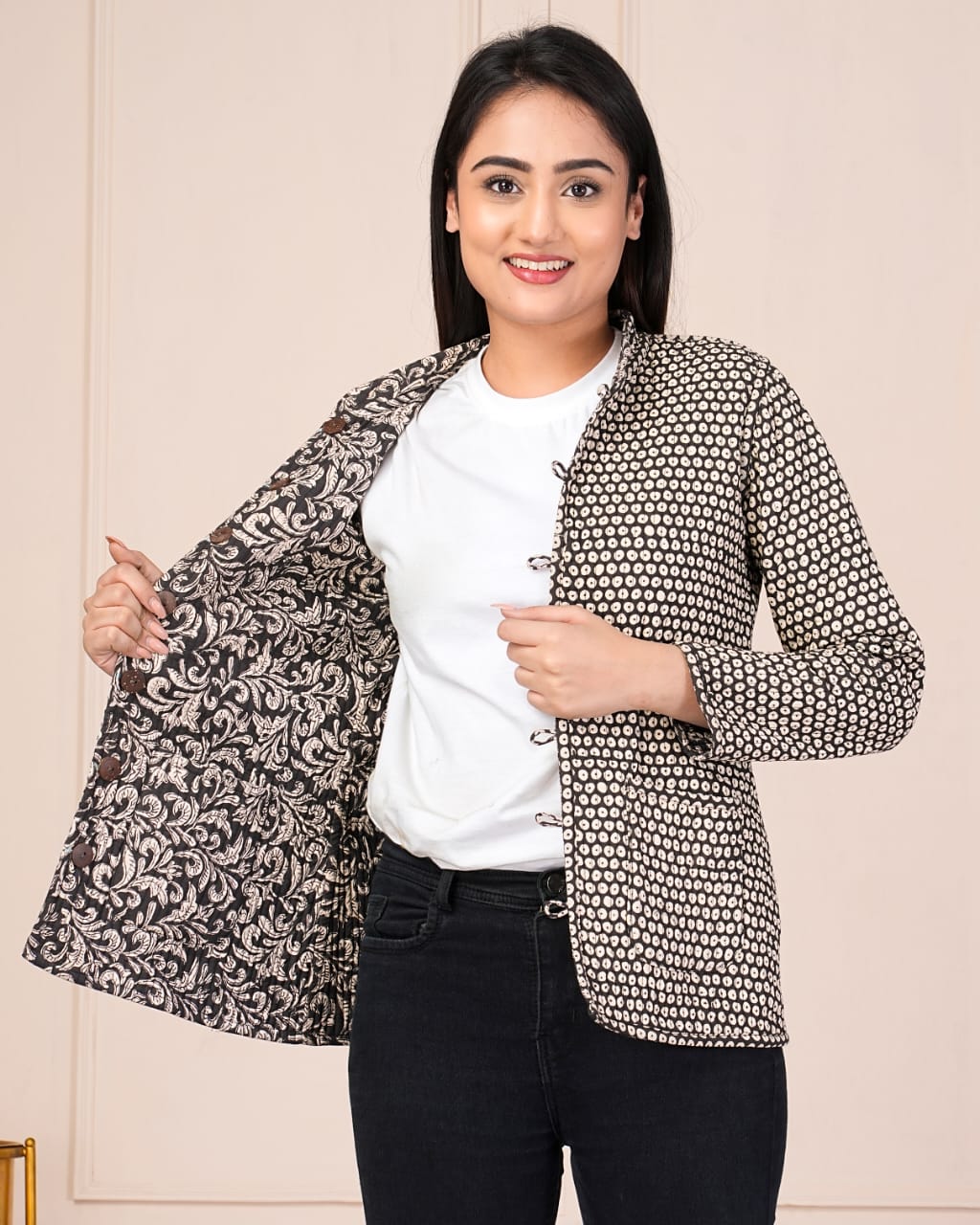 Reversible Quilted Jacket (monochrome)