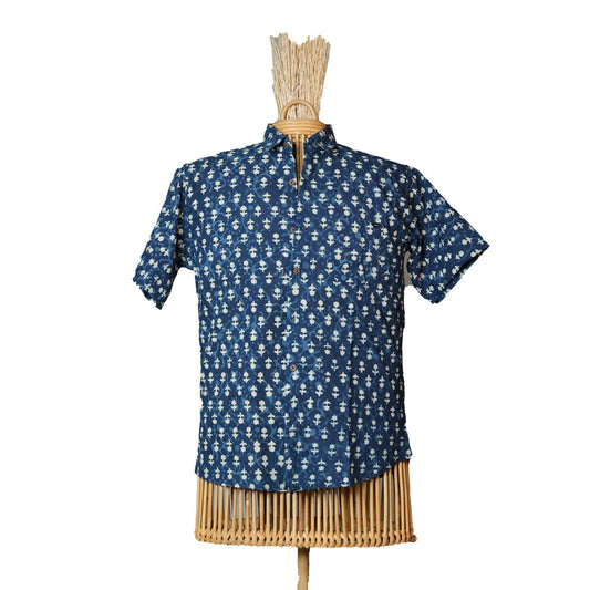 Half Sleeves Indigo Shirt