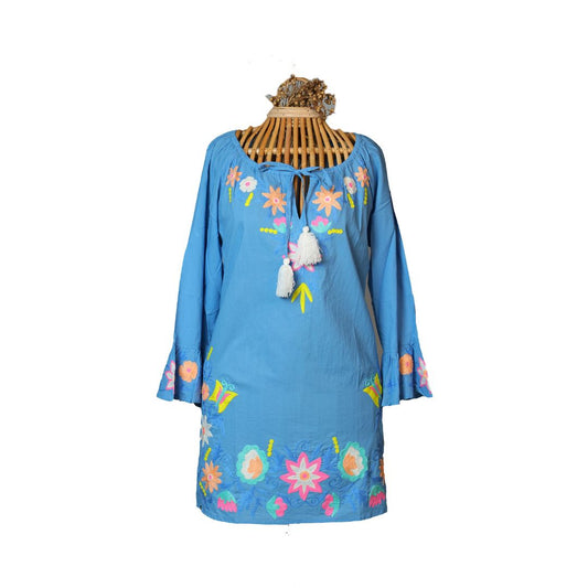 Embroidered Cotton Kurta Dresses