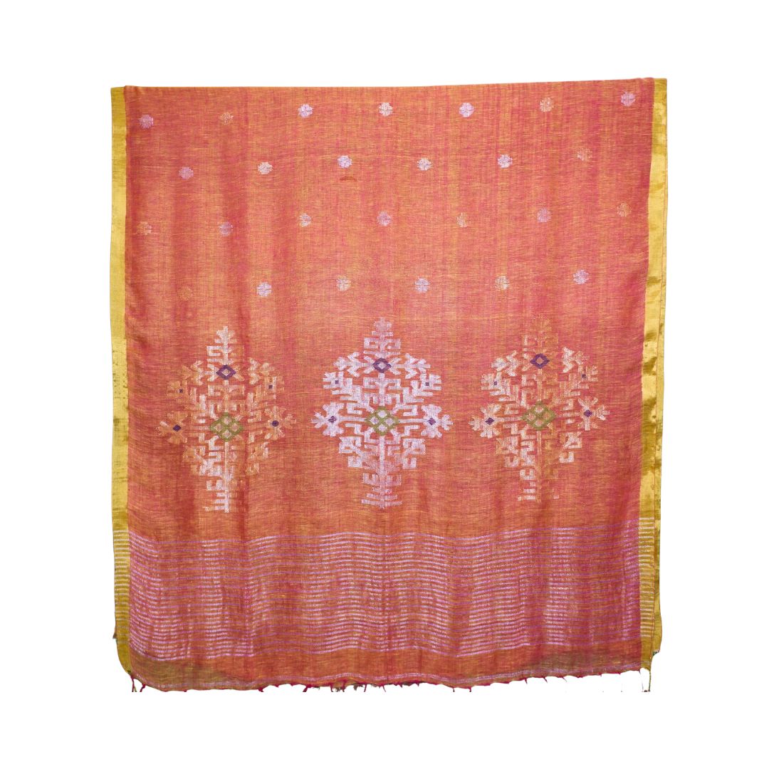 Linen by Linen Zari Saree