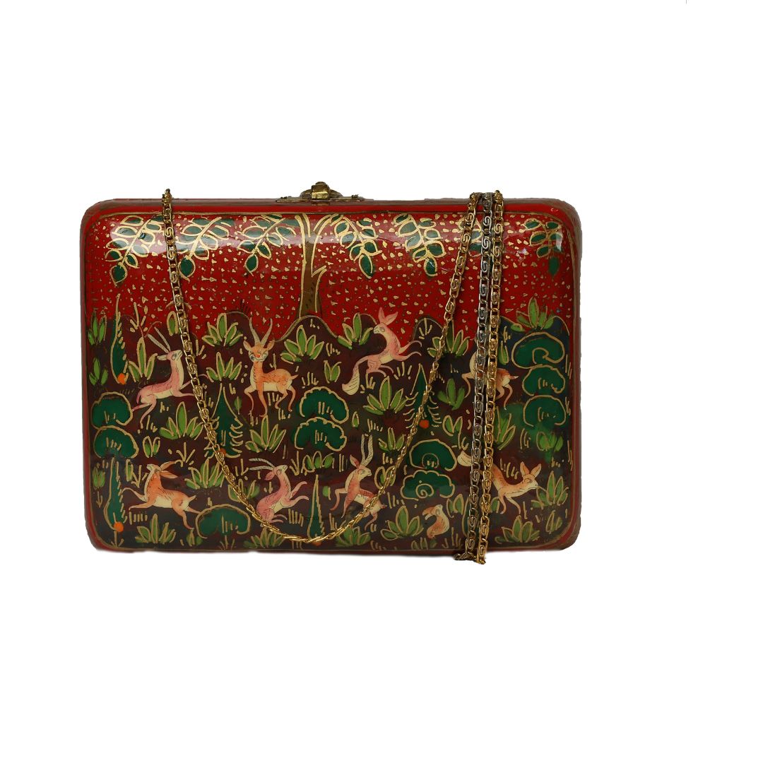 The Ekobae Collection: Hand-Painted Wooden Clutch