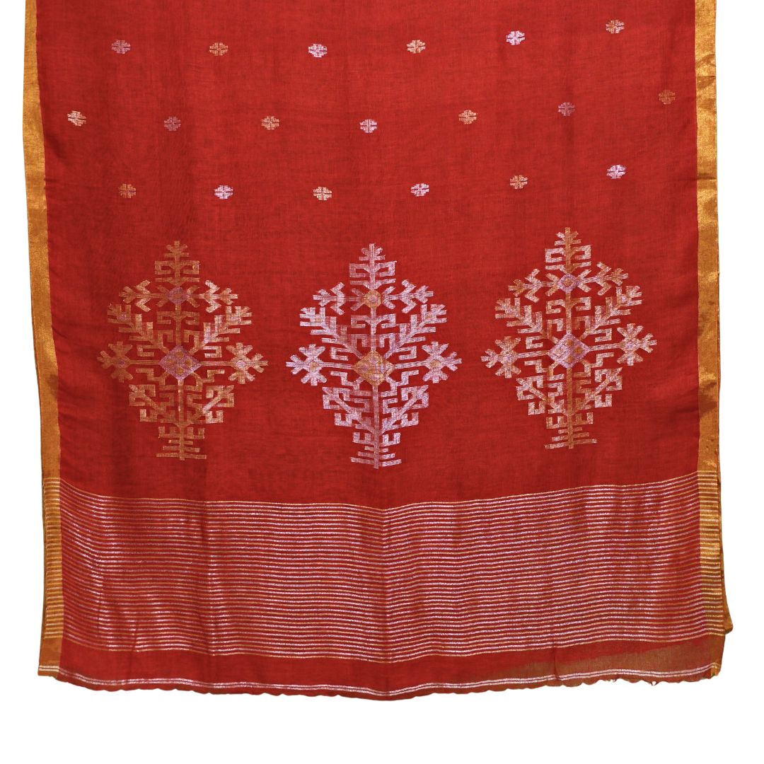 Linen by Linen Zari Saree