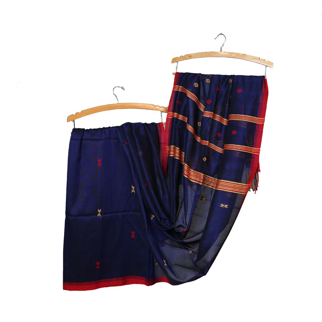 Ekobae Handloom Chatia Saree: Where Geometry Meets Tradition