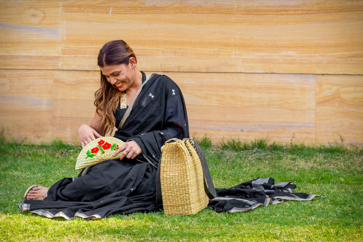 Ekobae Handloom Chatia Saree: Where Geometry Meets Tradition