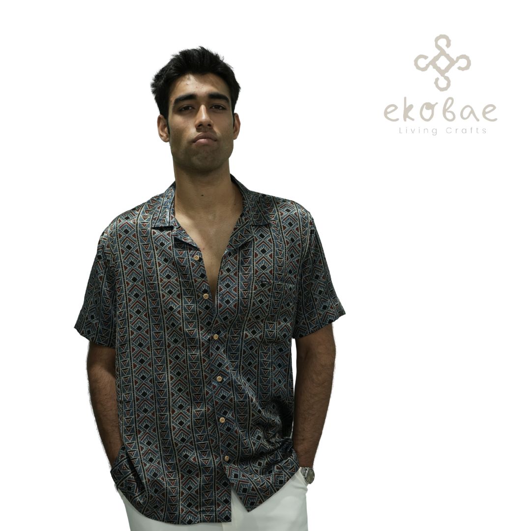 Ajrakh Alchemy: Silk Shirts