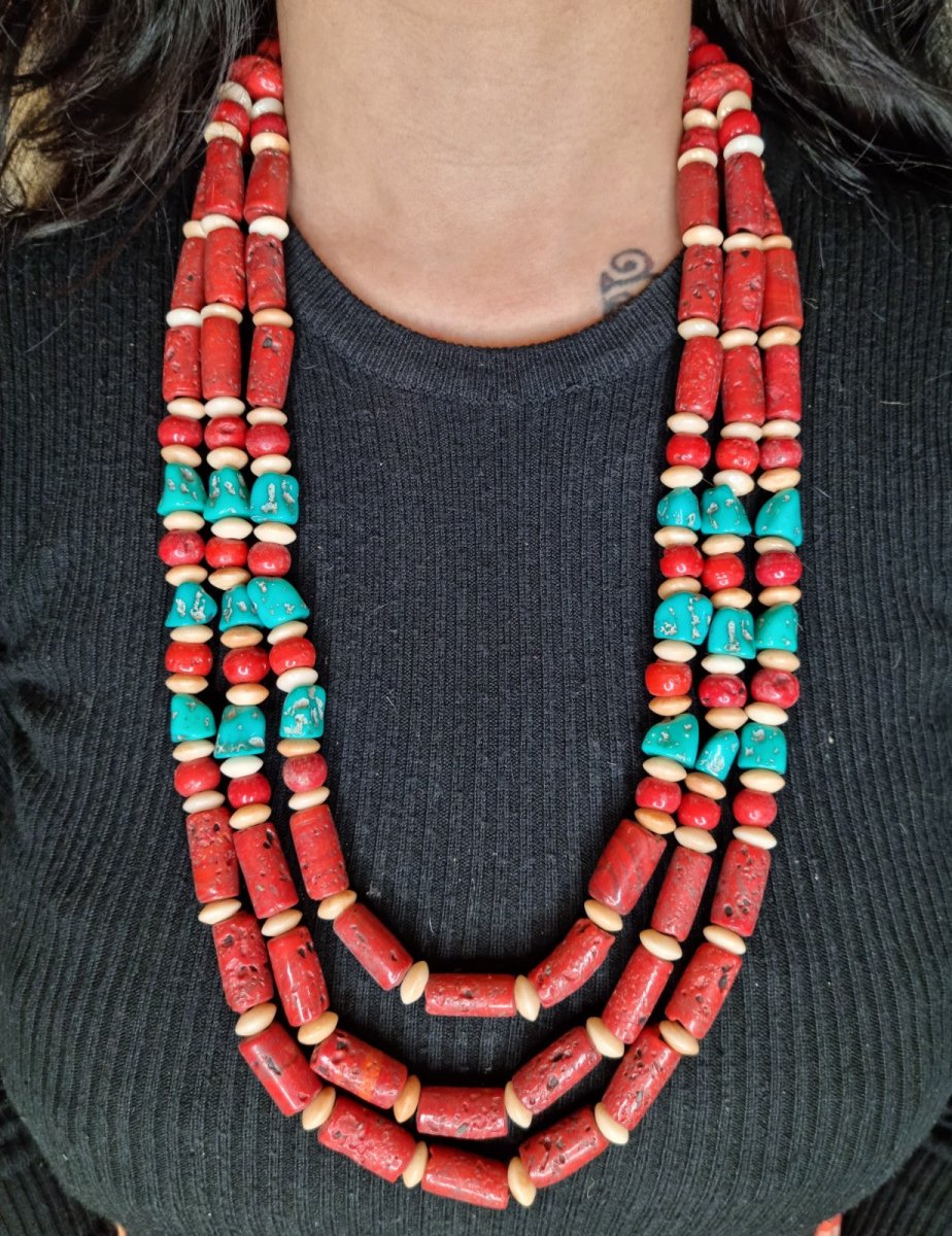 Himalayan Tribal Rough-Red 3-Strand - Ekobae