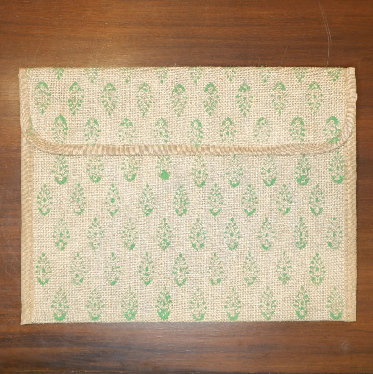 Jute Envelope with Handblock Print - Ekobae