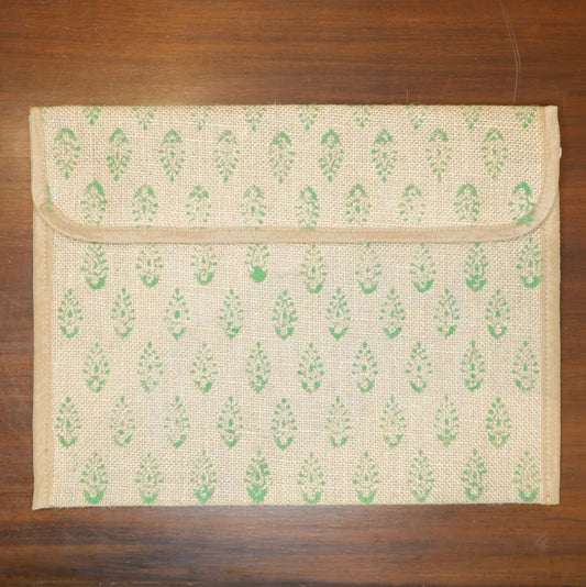 Jute Envelope with Handblock Print - Ekobae