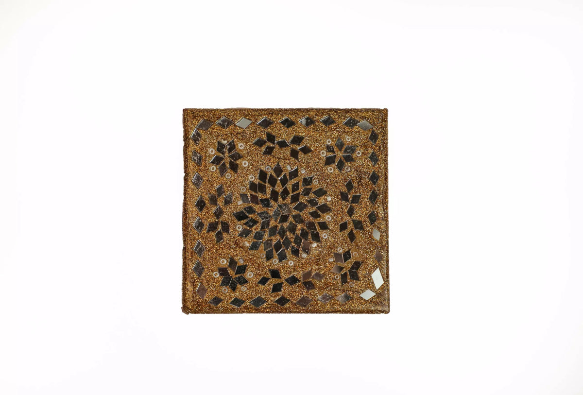 Lacquer & Mirror-work Coasters (FlGo) (1 pc.) - Ekobae